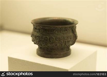 TAIPEI, TAIWAN - December 14 : Antiques are displayed in Taipei&rsquo;s National Palace Museum on December 14, 2016 in Taipei, Taiwan, Asia.