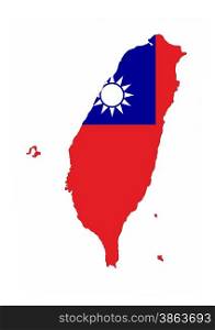 taiwan country flag map shape national symbol
