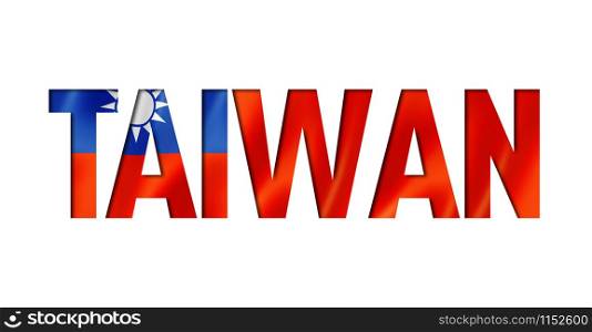 taiwanese flag text font. taiwan symbol background. taiwan flag text font