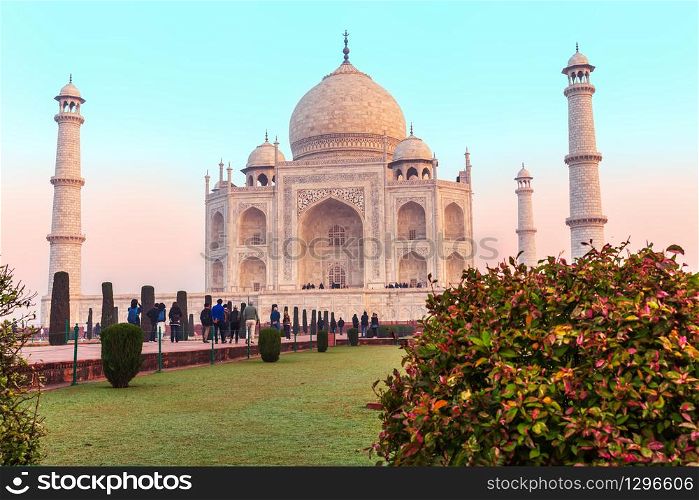 Taj Mahal and the garden, Agra, Uttar Pradesh, India.. Taj Mahal and the garden, Agra, Uttar Pradesh, India