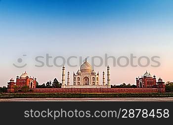Taj Mahal at the sunset, Agra, India