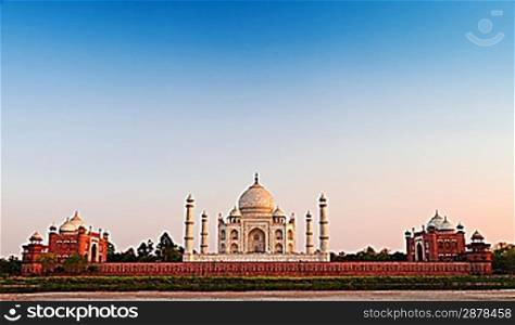 Taj Mahal at the sunset, Agra, India