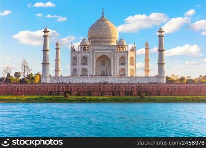 Taj Mahal beautiful sunset scenery, India, Agra.. Taj Mahal beautiful sunset scenery, India, Agra