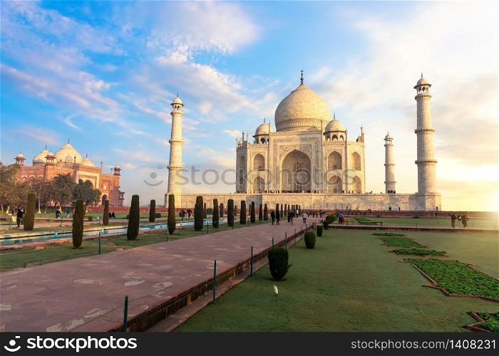 Taj Mahal in India, the main place of visit.