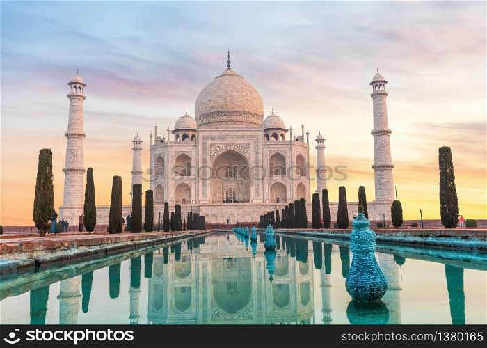 Taj Mahal in India without people, Agra.. Taj Mahal in India without people, Agra