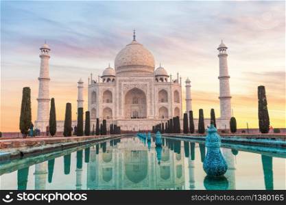 Taj Mahal in India without people, Agra.. Taj Mahal in India without people, Agra