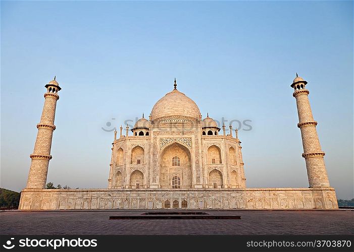 Taj Mahal in sunrise light, Agra, India