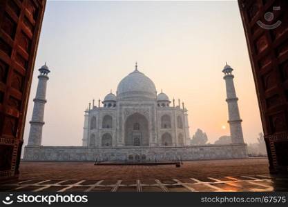 Taj mahal in the morning, Agra, India
