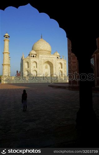 Taj Mahal seen through an archway, Agra, Uttar Pradesh, India