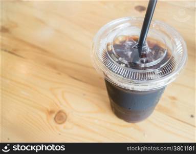 Take away cup of iced americano coffee, stock photo