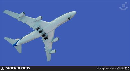 take off of the aircraft, with clipping path