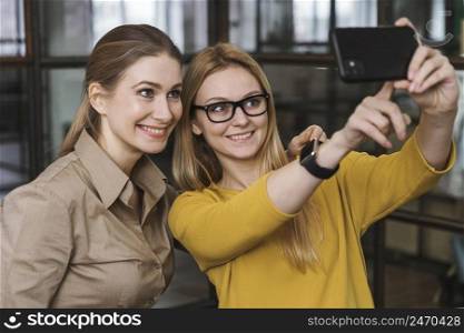 taking selfie together