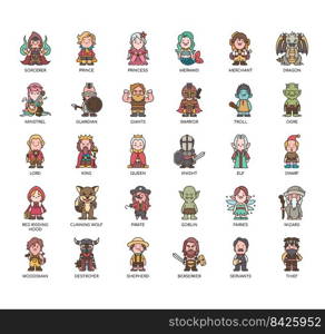 tale character , Thin Line and Pixel Perfect Icons
