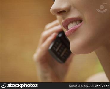 talking on mobile phone