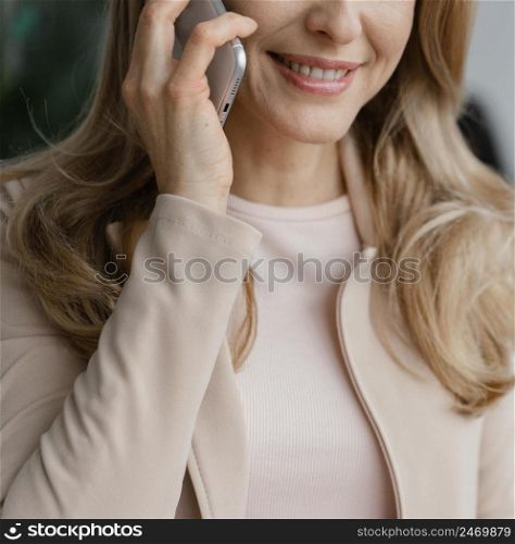 talking phone close up