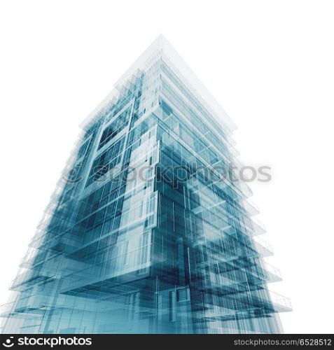 Tall building 3d rendering. Tall building. Architecture design and 3d rendering model my own. Tall building 3d rendering