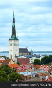 Tallinn City (Estonia) summer top view.