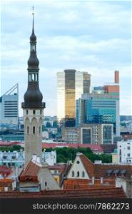 Tallinn City (Estonia) summer top view.