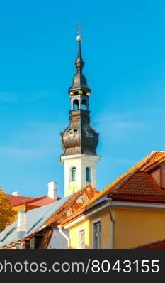 Tallinn. The Dome Cathedral.. Church of St. Mary the Virgin is a cathedral located at Toompea Hill in Tallinn.