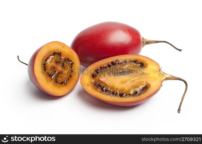 Tamarillo on white background