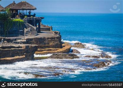 Tanah Lot Temple on Sea in Bali Island Indonesia