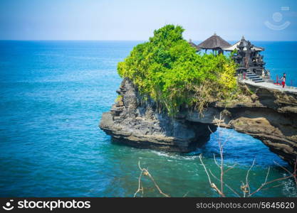 Tanah Lot Temple on Sea in Bali Island Indonesia