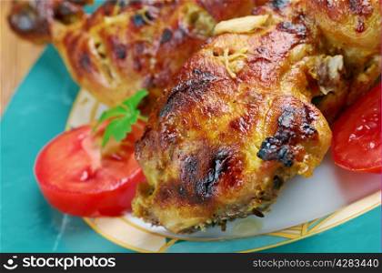 Tandoori chicken with fresh vegetables