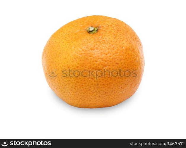 tangerine on white background.