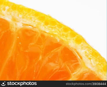 tangerine on white background