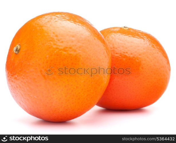 tangerine or mandarin fruit isolated on white background cutout