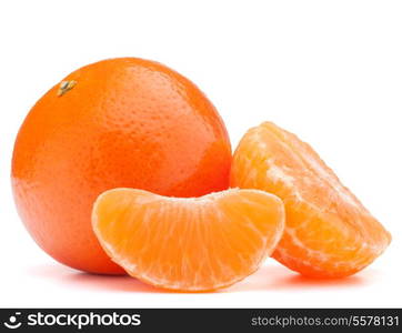 tangerine or mandarin fruit isolated on white background cutout