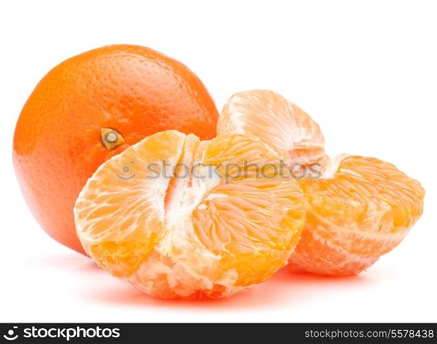 tangerine or mandarin fruit isolated on white background cutout