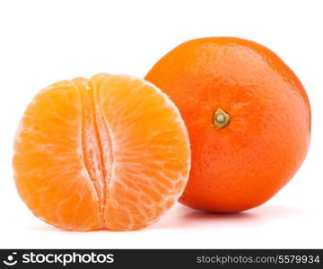 tangerine or mandarin fruit isolated on white background cutout