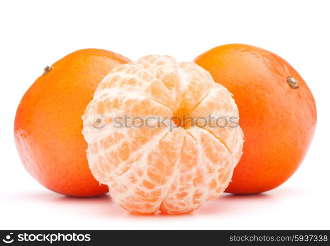 tangerine or mandarin fruit isolated on white background cutout