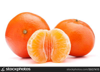 tangerine or mandarin fruit isolated on white background cutout