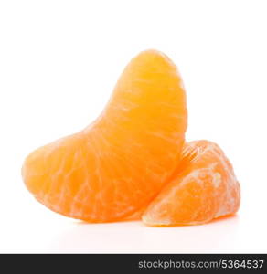 tangerine or mandarin fruit part isolated on white background cutout