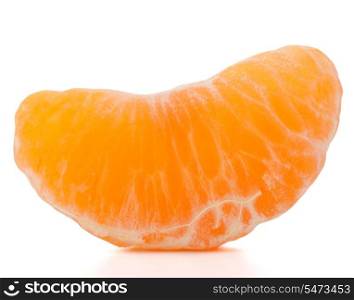 tangerine or mandarin fruit part isolated on white background cutout