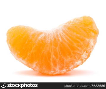 tangerine or mandarin fruit part isolated on white background cutout