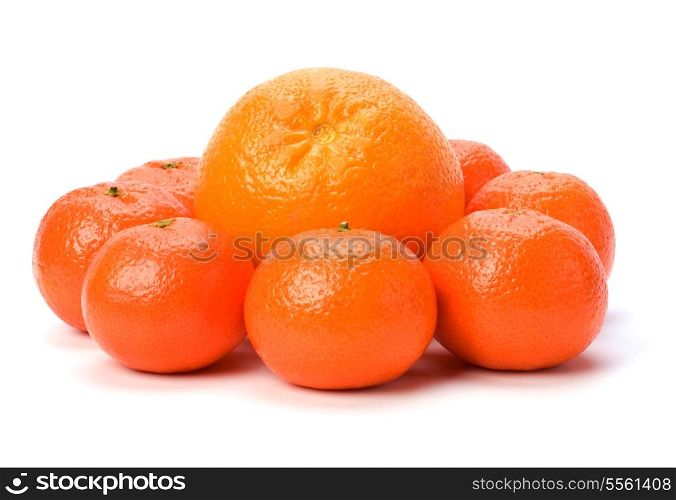 tangerines isolated on white background