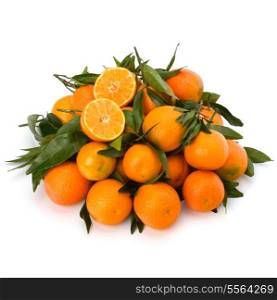 Tangerines isolated on white background