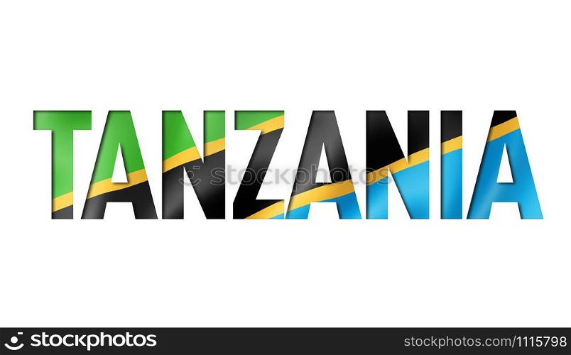 tanzanian flag text font. tanzania symbol background. tanzania flag text font