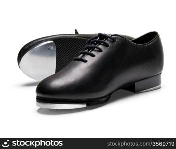 tap shoes on a white backgroundwith clipping path