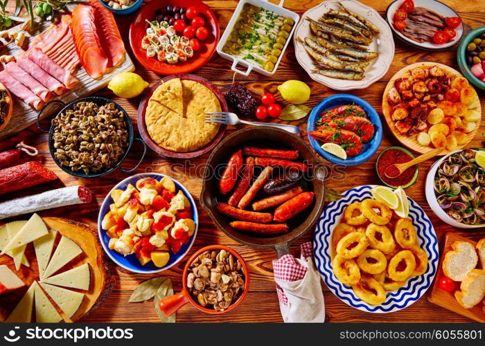 Tapas from spain varied mix of most popular tapa mediterranean food