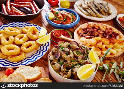 Tapas from spain varied mix of most popular tapa mediterranean food