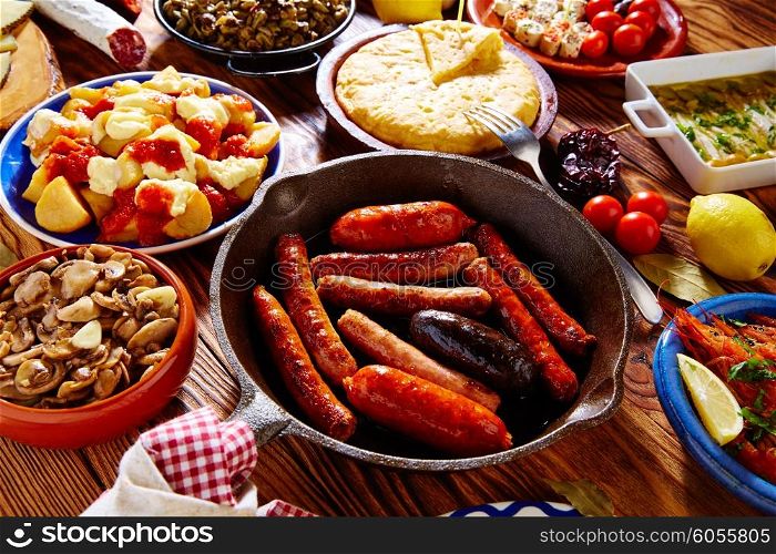 tapas typical from spain mix