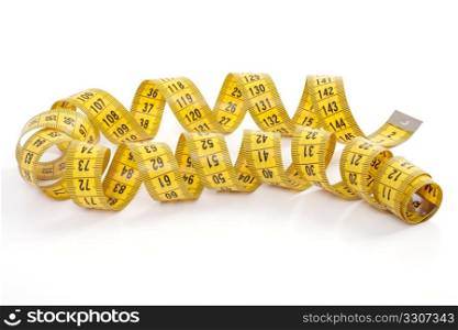 Tape measure isolated on a white background