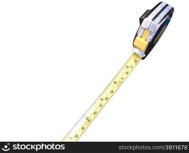 Tape measurement. Yellow tape measurement tool