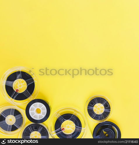 tapes film reel yellow