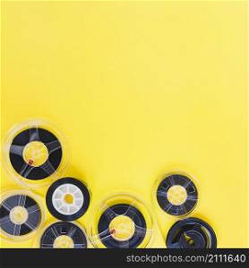 tapes film reel yellow