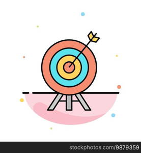 Target, Archery, Arrow, Board Abstract Flat Color Icon Template